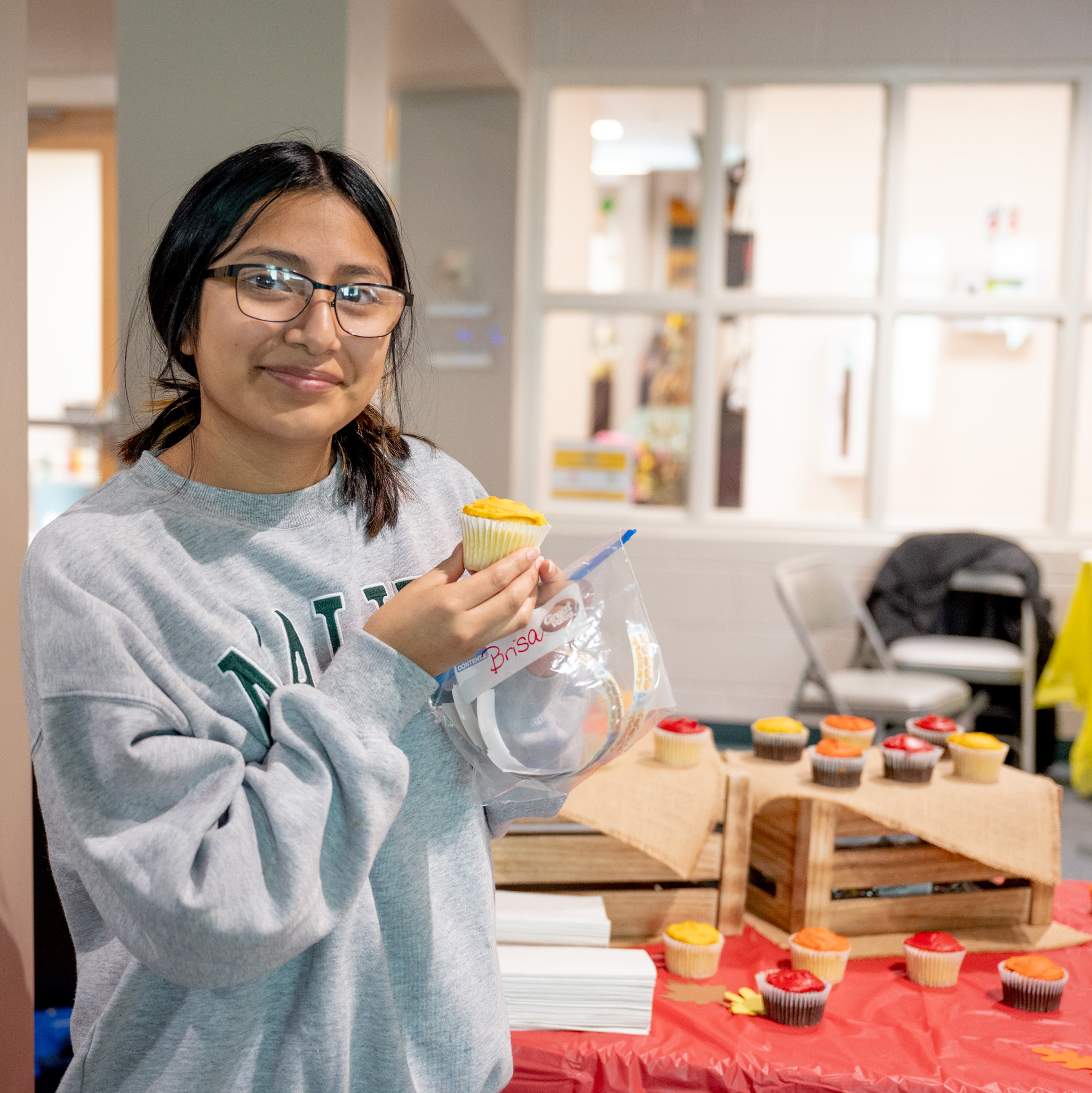 Fall Fest: Brisa won a big cupcake at the Cake Walk