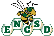ENCSD Logo with hornet mascot