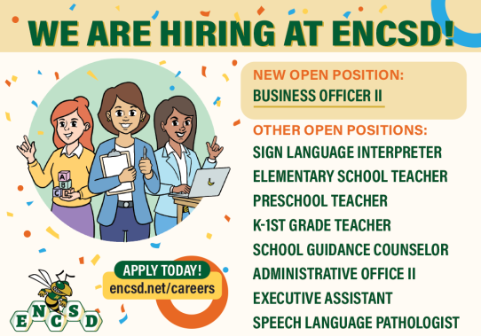 We Are Hiring at ENCSD